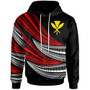 Hawaii Custom Personalised Hoodie - Wave Pattern Alternating RED1