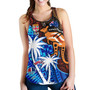 Fiji And Australia Women Tank Fijian Flag Tapa Patterns With Aboriginal Kangaroo