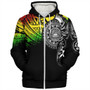 American Samoa Sherpa Hoodie Polynesian Tribal Reggae Style