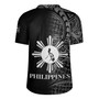 Philippines Filipinos Custom Personalised Rugby Jersey Filipinos Sun And Map Half Style