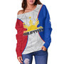 Philippines Filipinos Custom Personalised Off Shoulder Sweatshirt Flag Color Special Style