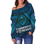 Guam Custom Personalised Off Shoulder Sweatshirt Mariana Islands Chamorro Forever Style