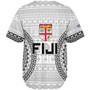 Fiji Custom Personalised Baseball Shirt Seal With Map Fijian Tapa Patterns