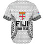 Fiji Custom Personalised Baseball Shirt Seal With Map Fijian Tapa Patterns