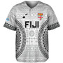 Fiji Custom Personalised Baseball Shirt Seal With Map Fijian Tapa Patterns