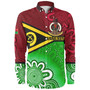 Vanuatu Custom Personalised Long Sleeve Shirt Vanuatu Seal With Aboriginal Patterns Style