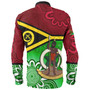 Vanuatu Custom Personalised Long Sleeve Shirt Vanuatu Seal With Aboriginal Patterns Style