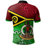 Vanuatu Custom Personalised Polo Shirt Vanuatu Seal With Aboriginal Patterns Style