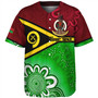 Vanuatu Custom Personalised Baseball Shirt Vanuatu Seal With Aboriginal Patterns Style