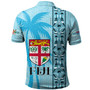 Fiji Custom Personalised Polo Shirt Fijian Tapa Palms Designs