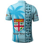 Fiji Custom Personalised Polo Shirt Fijian Tapa Palms Designs