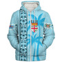 Fiji Custom Personalised Sherpa Hoodie Fijian Tapa Palms Designs