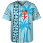 Fiji Custom Personalised Baseball Shirt Fijian Tapa Palms Designs