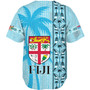 Fiji Custom Personalised Baseball Shirt Fijian Tapa Palms Designs