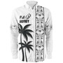 Fiji Long Sleeve Shirt Fiji Rugby Tapa Palms Tree Designs