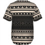 Fiji Baseball Shirt Fijian Masi Pattern Palm Style