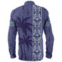 Fiji Long Sleeve Shirt Bula Vinaka Tapa Palms Designs