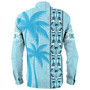 Fiji Long Sleeve Shirt Bula Vinaka Tapa Palms Designs