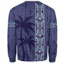 Fiji Sweatshirt Bula Vinaka Tapa Palms Designs