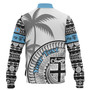 Fiji Custom Personalised Baseball Jacket Fijian Masi Palm Curve Style