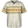 Fiji Baseball Shirt Fijian Masi Tapa Design