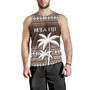 Fiji Tank Top Custom Bula Fiji Masi Brown Patterns