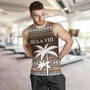 Fiji Tank Top Custom Bula Fiji Masi Brown Patterns