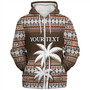 Fiji Sherpa Hoodie Custom Bula Fiji Masi Brown Patterns