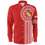 Tonga Long Sleeve Shirt Ngatu Tribal Pattern