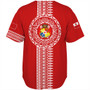 Tonga Baseball Shirt Ngatu Tribal Pattern