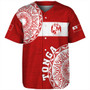 Tonga Baseball Shirt Kingdom of Tonga Ngatu Pattern Circle