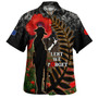 New Zealand Hawaiian Shirt Custom Anzac Day Lest We Forget Silver Fern