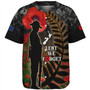 New Zealand Baseball Shirt Custom Anzac Day Lest We Forget Silver Fern