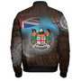 Fiji Bomber Jacket Custom Fiji Islanders Tapa Masi Design