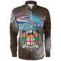 Fiji Long Sleeve Shirt Custom Fiji Islanders Tapa Masi Design