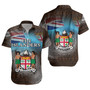 Fiji Short Sleeve Shirt Custom Fiji Islanders Tapa Masi Design