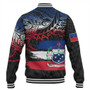 Samoa Baseball Jacket Tribal Polynesian Grunge Flag