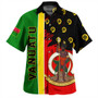 Vanuatu Hawaiian Shirt Melanesian Flag Grunge Symbols Pattern