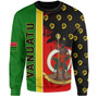 Vanuatu Sweatshirt Melanesian Flag Grunge Symbols Pattern