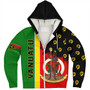 Vanuatu Sherpa Hoodie Melanesian Flag Grunge Symbols Pattern