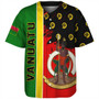 Vanuatu Baseball Shirt Melanesian Flag Grunge Symbols Pattern