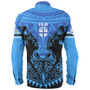 Fiji Long Sleeve Shirt Fiji Bati Masi Tapa Style