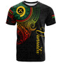 Vanuatu T-Shirt Custom Vanuatu Seal Mutis En Atan Patterns Reggae Color
