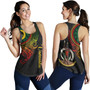 Vanuatu Women Tank Custom Vanuatu Seal Mutis En Atan Patterns Reggae Color