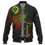 Vanuatu Baseball Jacket Custom Vanuatu Seal Mutis En Atan Patterns Reggae Color