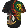 Vanuatu Baseball Shirt Custom Vanuatu Seal Mutis En Atan Patterns Reggae Color