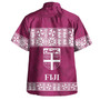 Fiji Hawaiian Shirt Custom Traditional Fijian Masi Pink Color