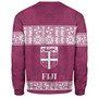 Fiji Sweatshirt Custom Traditional Fijian Masi Pink Color