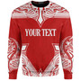 Tonga Sweatshirt - Custom Coat Of Arms With Patterns Flag Color