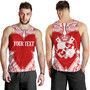 Tonga Tank Top - Custom Coat Of Arms With Patterns Flag Color